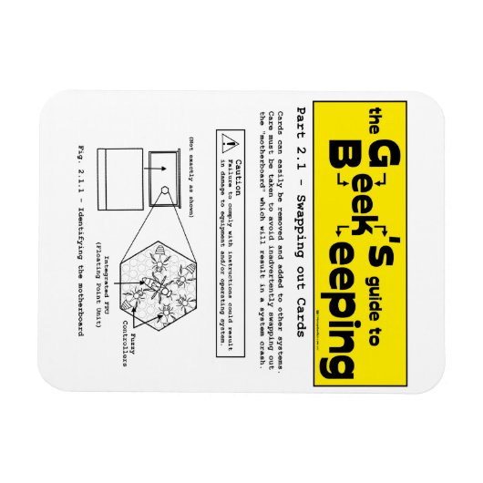 Geek Beekeeping (Swapping Cards) - Magnet (Horizontal)