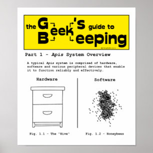 Geek Beekeeping (Systemübersicht) - 12 x 14 Poster