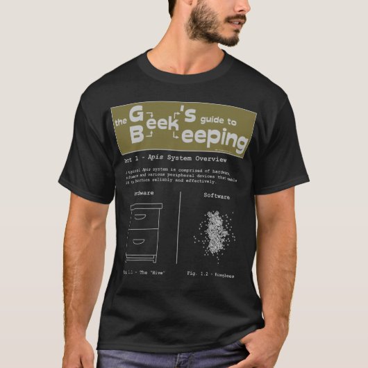 Geek Beekeeping (Systemübersicht) - Schwarzer T -  T-Shirt (Vorderseite)