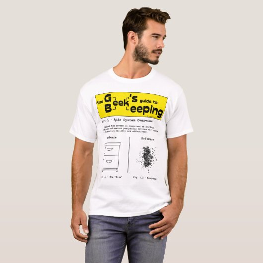 Geek Beekeeping (Systemübersicht) - Weißer T - Shi T-Shirt (Vorne ganz)