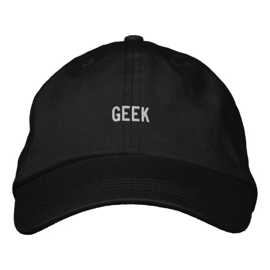 Geek Bestickte Kappe (Vorderseite)