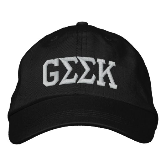 Geek Bestickte Kappe (Vorderseite)