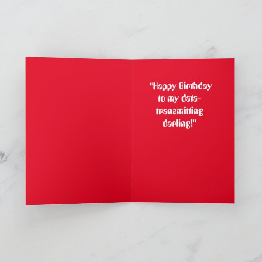 Geek Birthday Card Funny Geek Karte (Innenseite)