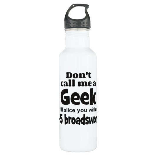 Geek Breitsword Trinkflasche (Vorderseite)