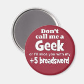 Geek Breitsword wf Magnet (Vorderseite/Rückseite)