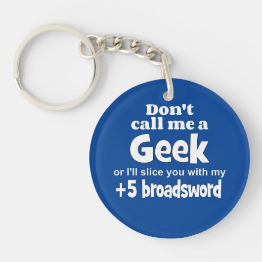 Geek Breitsword wf Schlüsselanhänger (Vorderseite)