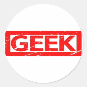 Geek Briefmarke Runder Aufkleber