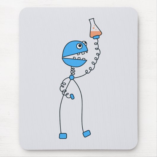 Geek Chemie Science Funny Robot Mousepad (Vorne)