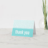 Geek Chic Binary Code Danke Card, Aqua (Vorderseite)