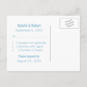 Geek Chic Binary Code UAWG Postcard, blau Einladungspostkarte (Rückseite)