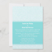 Geek Chic Binary Code Wedding Invitation, Aqua Einladung (Vorderseite)