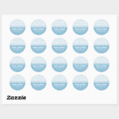 Geek Chic Binary Code Wedding Stickers, Blue Runder Aufkleber (Blatt)