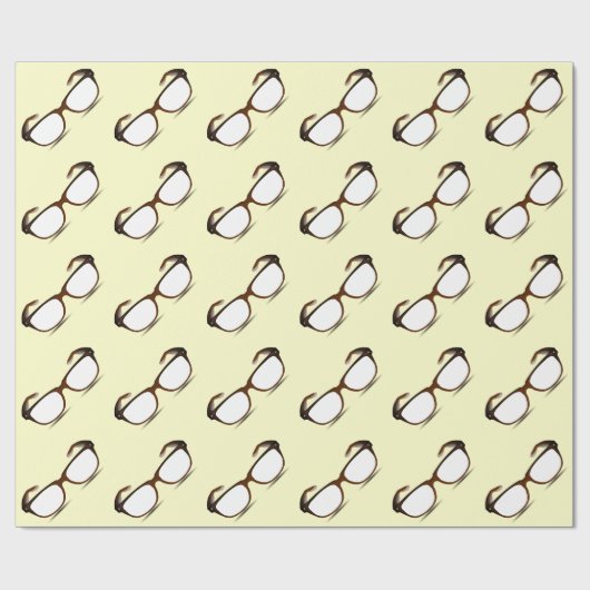 GEEK CHIC GLASSES PATTERN DESIGN GESCHENKPAPIER (Flach)