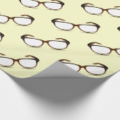 GEEK CHIC GLASSES PATTERN DESIGN GESCHENKPAPIER (Ecke)