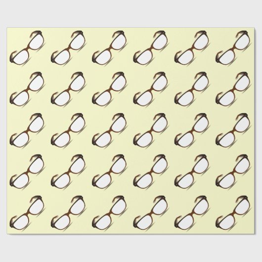 GEEK CHIC GLASSES PATTERN DESIGN GESCHENKPAPIER (Flach)