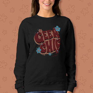 Geek-Chic-Handlettering-Blumen-Textdesign Sweatshirt