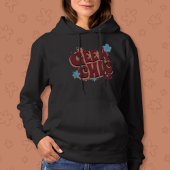 Geek Chic Handschrift gezeichneter Blumentext-Desi Hoodie