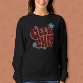 Geek Chic Handschrift gezeichneter Blumentext-Desi Sweatshirt