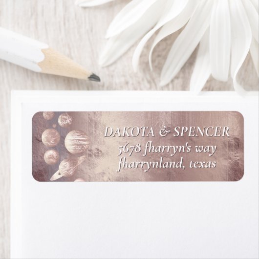 Geek Chic Wedding | Copper Rose Gold Shiny Anschri (Insitu)