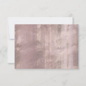 Geek Chic Wedding | Kupfer Rose Gold Shiny RSVP Karte (Rückseite)