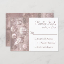Geek Chic Wedding | Kupfer Rose Gold Shiny RSVP Karte