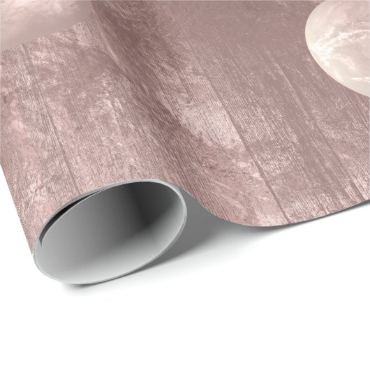 Geek Chic Wedding | Kupfer-Rose-Gold-Sonnensystem Geschenkpapier (Rolleneckpunkt)