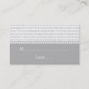 Geek Chic Wedding Platzkarten, grau Platzkarte