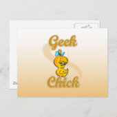 Geek Chick Postkarte (Vorne/Hinten)