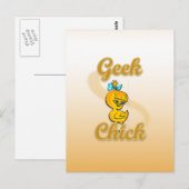 Geek Chick Postkarte (Vorne/Hinten)