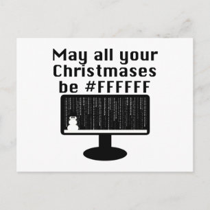 Geek Christmas Postcard Feiertagspostkarte