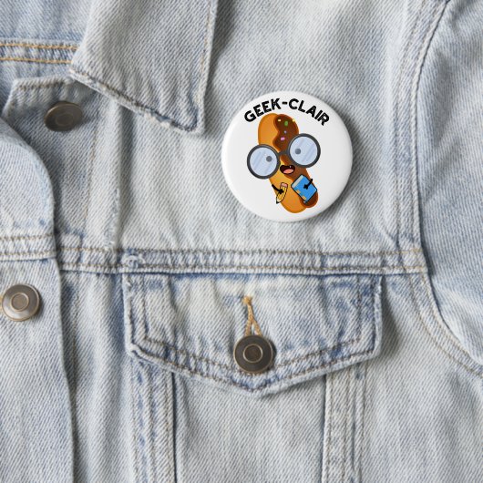 Geek-clair Funny Eclair Pun Button (Beispiel)
