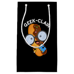 Geek-clair Funny Eclair Pun Dark BG Kleine Geschenktüte