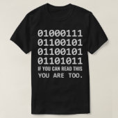 Geek Computer Binary Code für Entwickler-Nerd Admi T-Shirt (Design vorne)