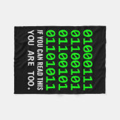 Geek Computer Binary Code Software Developer Fleecedecke (Vorderseite (Horizontal))