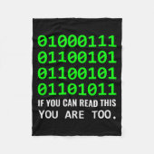 Geek Computer Binary Code Software Developer Fleecedecke (Vorderseite)