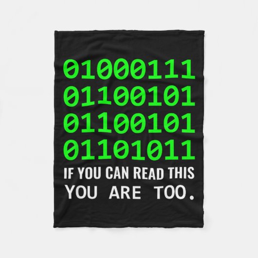 Geek Computer Binary Code Software Developer Fleecedecke (Vorderseite)