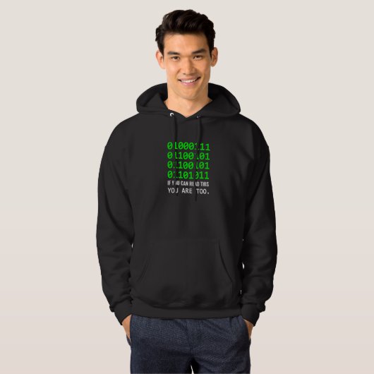 Geek Computer Binary Code Software Developer Hoodie (Vorne ganz)
