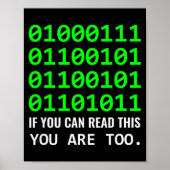 Geek Computer Binary Code Software Developer Poster (Vorne)