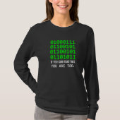 Geek Computer Binary Code Software Developer T-Shirt (Vorderseite)