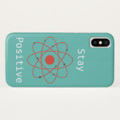 Geek der positiven Atomphysik bleibe Case-Mate iPhone Hülle (Rückseite (Horizontal))