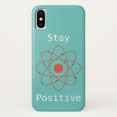 Geek der positiven Atomphysik bleibe Case-Mate iPhone Hülle (Rückseite)