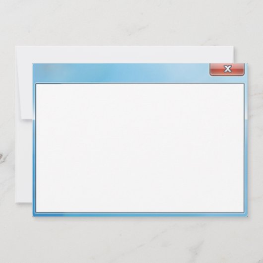 Geek-Fehlermeldung Save the Date Einladung Blau (Rückseite)