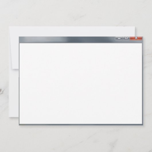 Geek-Fehlermeldung Save the Date Einladung grau (Rückseite)