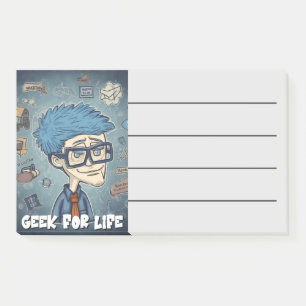 Geek for Life Funny Sarcastic Nerdy AI erzeugt Post-it Klebezettel