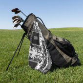 Geek für die Schwarz-weiße Leiterkarte Golfhandtuch (Gras)