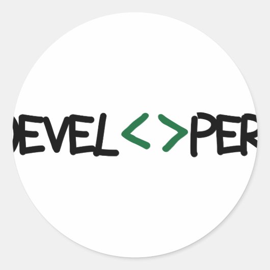 Geek / Gaming Runder Aufkleber (Vorderseite)