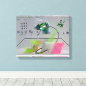 Geek Gem K7 1986 Mixed-Media-Leinwand Leinwanddruck (Insitu (Holzboden))
