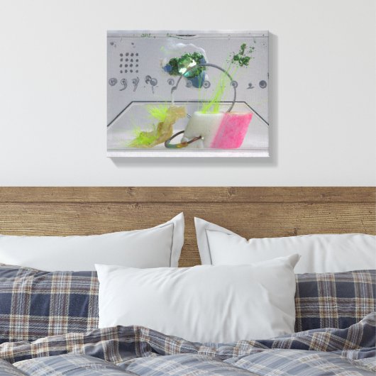 Geek Gem K7 1986 Mixed-Media-Leinwand Leinwanddruck (Insitu (Schlafzimmer))