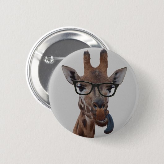 Geek Giraffe Button (Vorne & Hinten)
