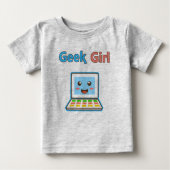 Geek Girl Baby T-shirt (Vorderseite)